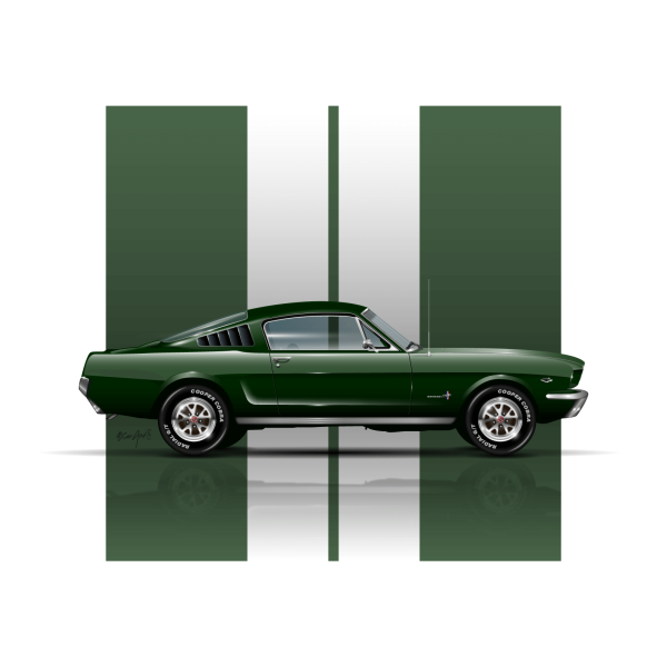 Ford Mustang Fastback Greetings Card