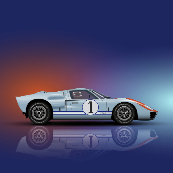 Ford GT40 automotive Art print