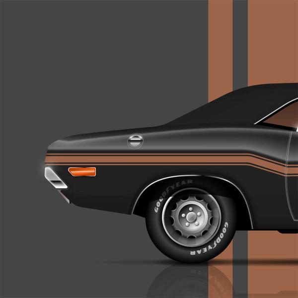 1970 Dodge Challenger R\T art print