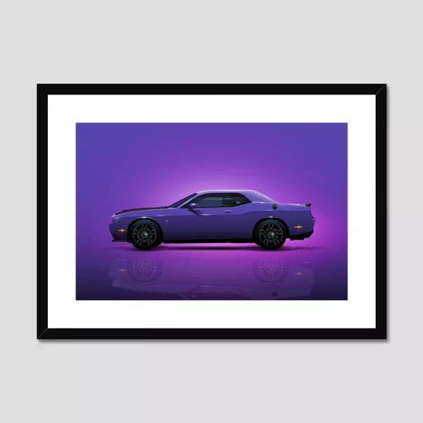 Dodge Challenger R/T print-purple