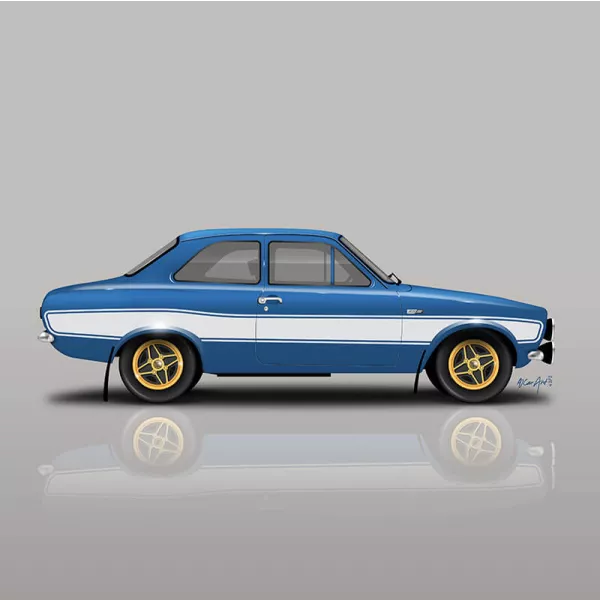 1968 Ford Escort Mark 1 art print (Fast & Furious)