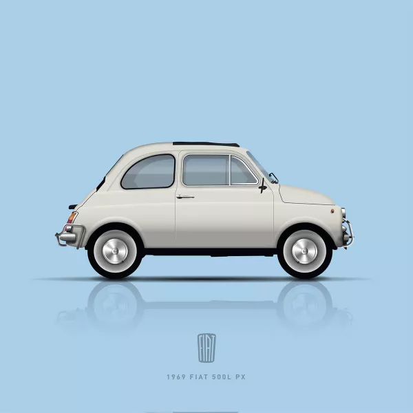 1965 Fiat 500L PX art print
