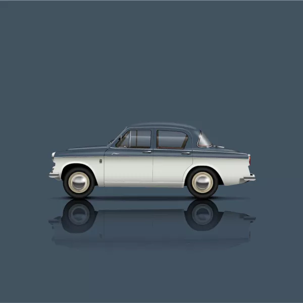 Hillman Minx (Blue Background)