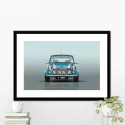Mini Cooper (Front view) Blue