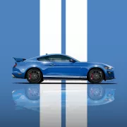 Ford Shelby Mustang GT500 Poster Print (Blue)