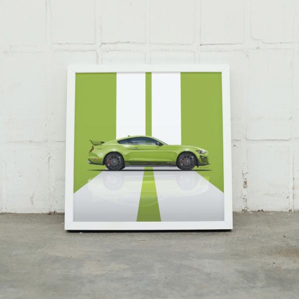 Ford Shelby Mustang GT500 Poster Print (Green)