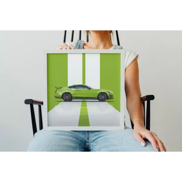Ford Shelby Mustang GT500 Poster Print (Green)