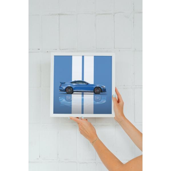 Ford Shelby Mustang GT500 Poster Print (Blue)