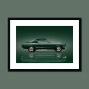 1966 Ford Mustang Fastback art print (green)