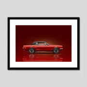 1968 Ford Mustang Poster Print (Red)