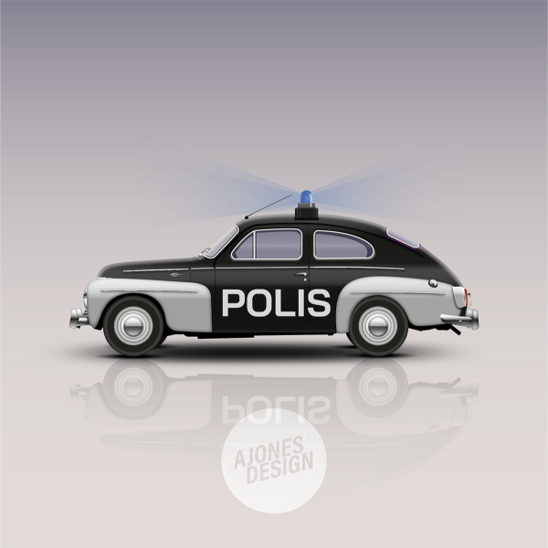 Volvo 544 Sport - (Polis Edition) Art print
